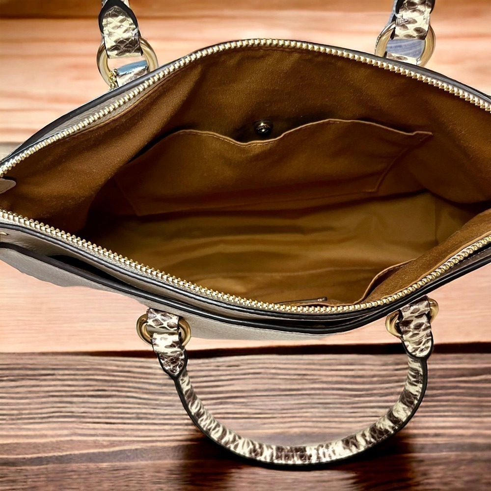 Coach F76642 Pebbled Leather Mia Satchel Bag - Picture 6 of 12